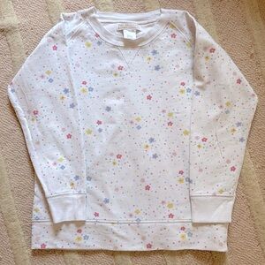 TBBC Cassidy Comfy Crewneck - White Floral - 1 of 2